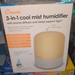 Crane Beige and White 3-in-1 Cool Mist Humidifier